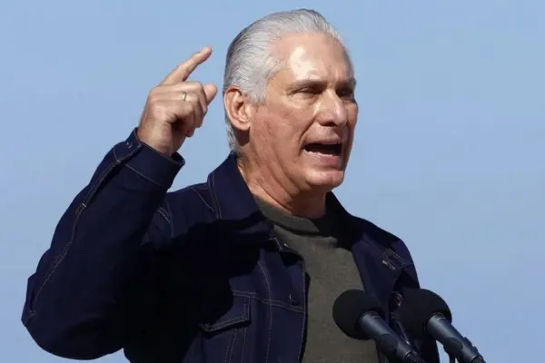 Fotografía de archivo del presidente de cubano, Miguel Diaz-Canel, durante un acto celebrado, en La Habana (Cuba). EFE/ Ernesto Mastrascusa