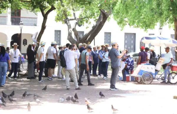 Turistas en la Zona Colonial, Santo Domingo./ Foto: José Francisco