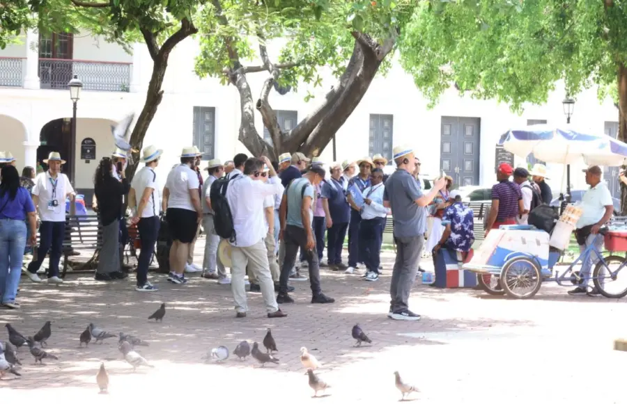 Turistas en la Zona Colonial, Santo Domingo./ Foto: José Francisco
