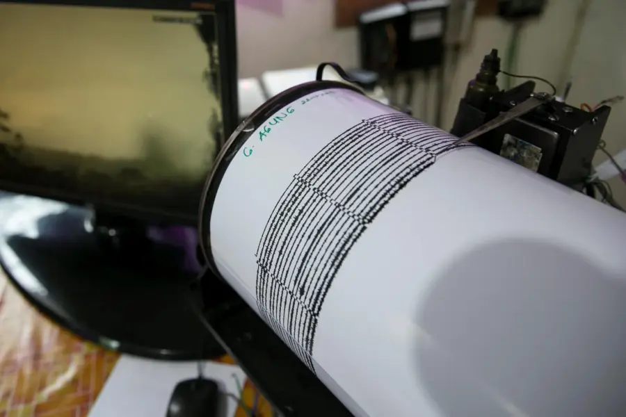 Un sismógrafo muestra la actividad de un terremoto, en una imagen de archivo. EFE