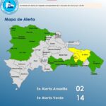 COE eleva a 16 las provincias en alerta por lluvias, tormentas y posibles inundaciones