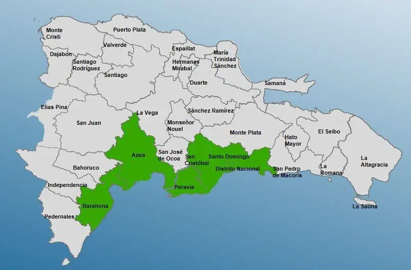 COE emite alerta verde para 6 provincias por onda tropical