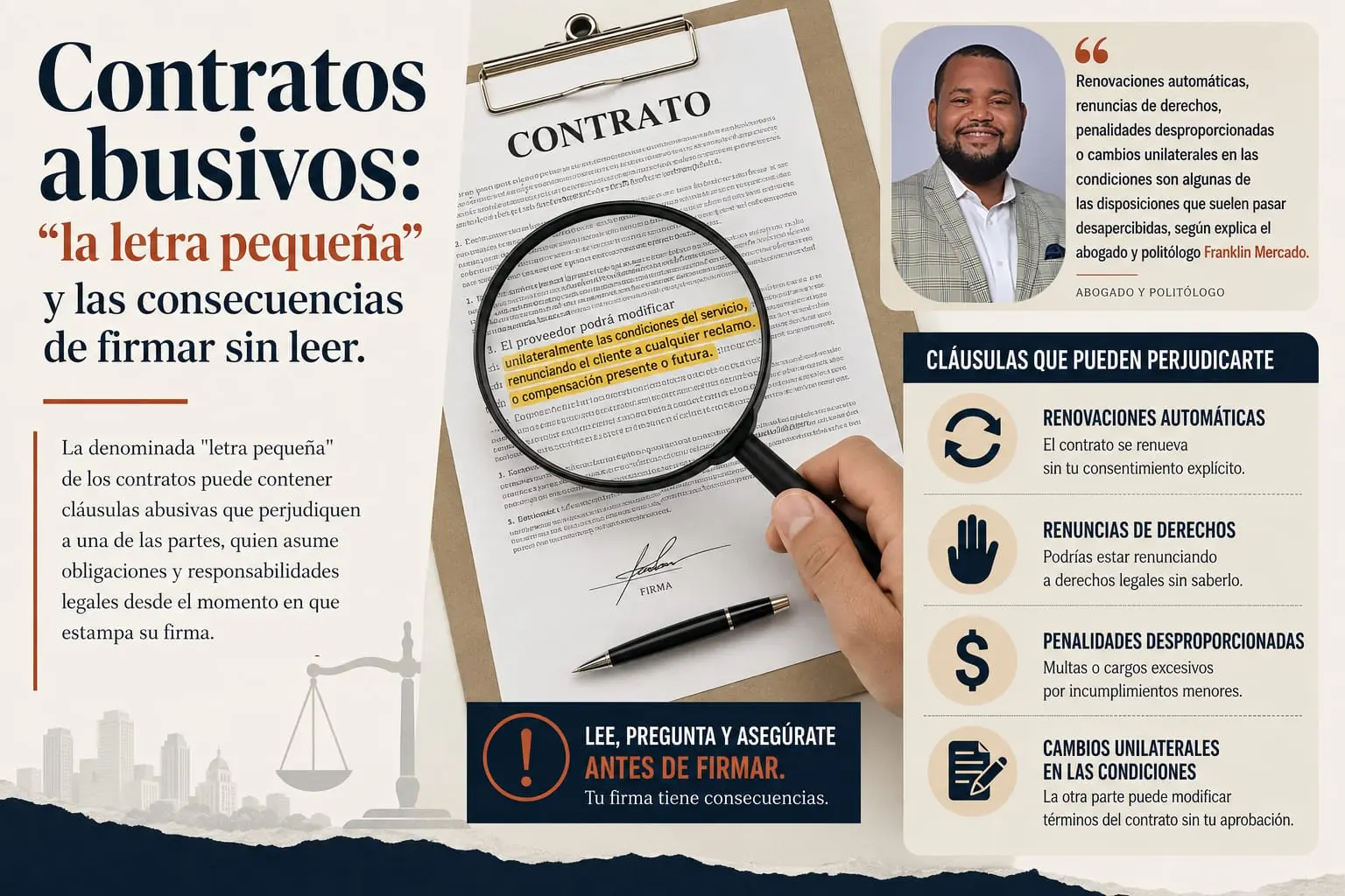 Contratos abusivos: "la letra pequeña" y las consecuencias de firmar sin leer