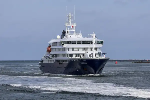 El crucero neerlandés MV Hondius, donde hubo un brote de hantavirus.