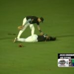 Jesús Made, el mejor prospecto de MLB, salió del juego tras fuerte golpe en la pierna
