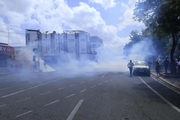 policía-bombas-palacio-protesta
