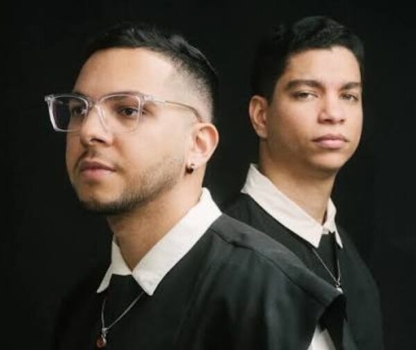 Los artistas Juan Miguel Martínez y Eduardo Baldera.