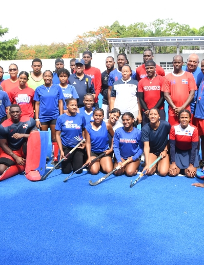 Integrantes de la selección de hockey sobre césped.