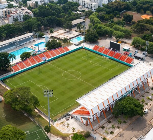 El escenario está listo para acoger los partidos de fútbol