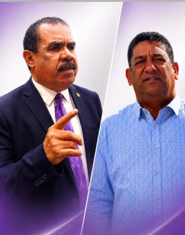 Adriano Sánchez Roa y Geovanny Arias, dirigentes del PLD.