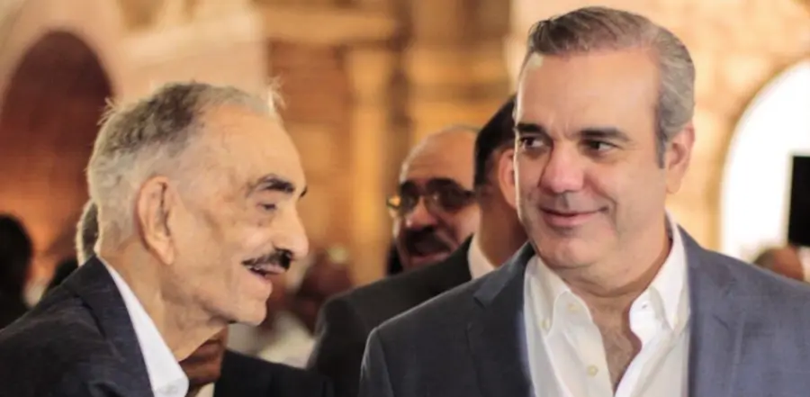 Abinader y su padre