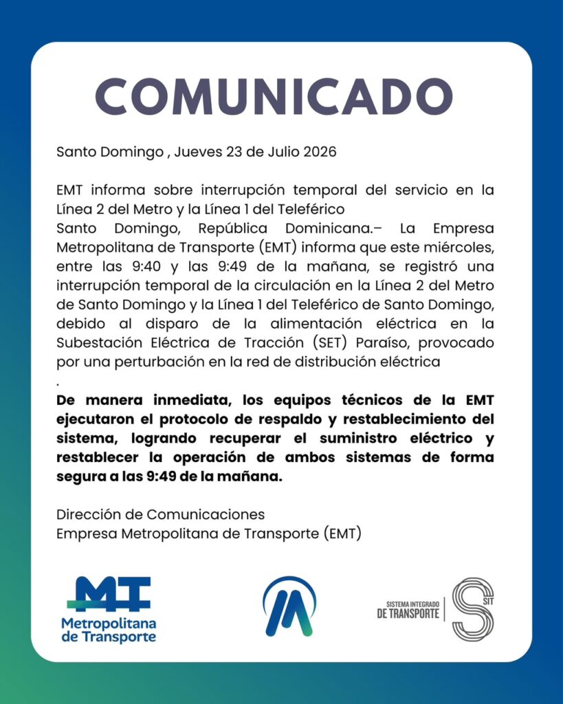 Esto fue lo que provocó la suspensión temporal del Metro y el Teleférico la mañana de este jueves
