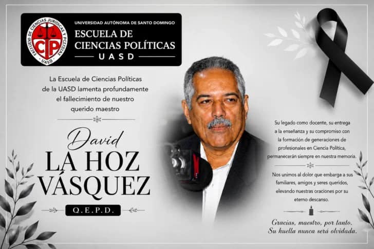 Duelo en la UASD: Fallece el reconocido maestro y politólogo David La Hoz