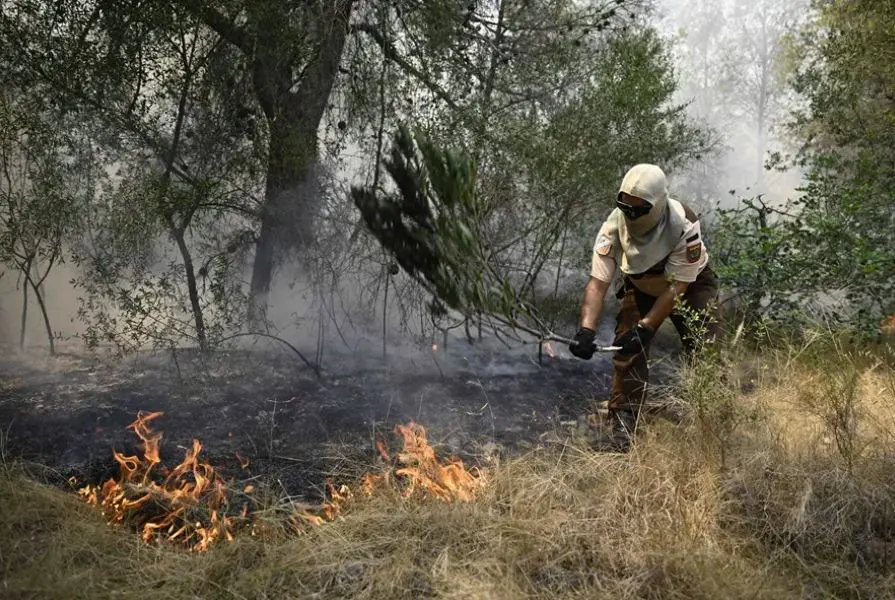 Efectivos de bomberos trabajan en Betxí (Castellón). EFE-Andreu Esteban