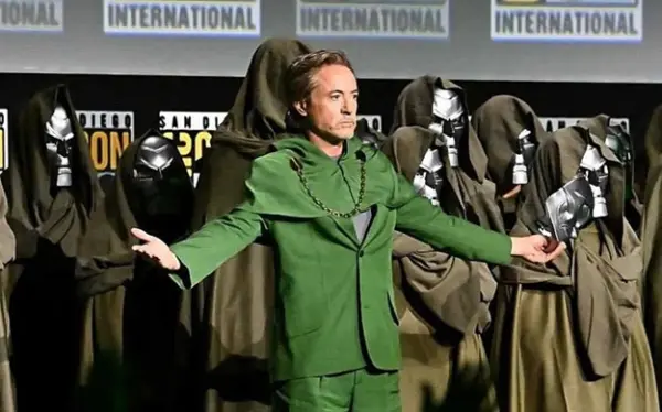 El actor Robert Downey Jr. en 2024 cuando anunció su papel del villano Doctor Doom