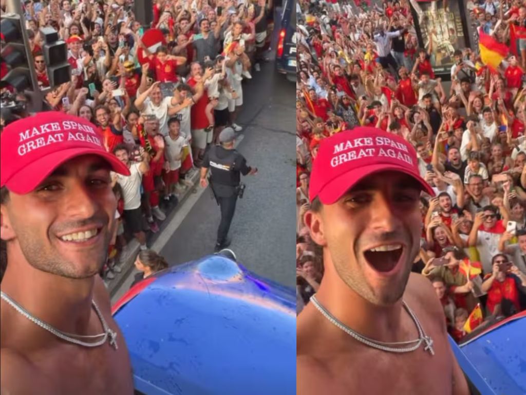 Trump replica en redes el video de Ferran Torres con la gorra de 'Make Spain Great Again'