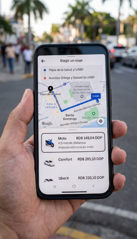 Moto-Uber gana terreno en RD: viajes más baratos y rápidos desplazan al taxi tradicional