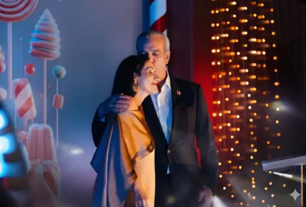 Luis Abinader y Raquel Arbaje/Fuente externa