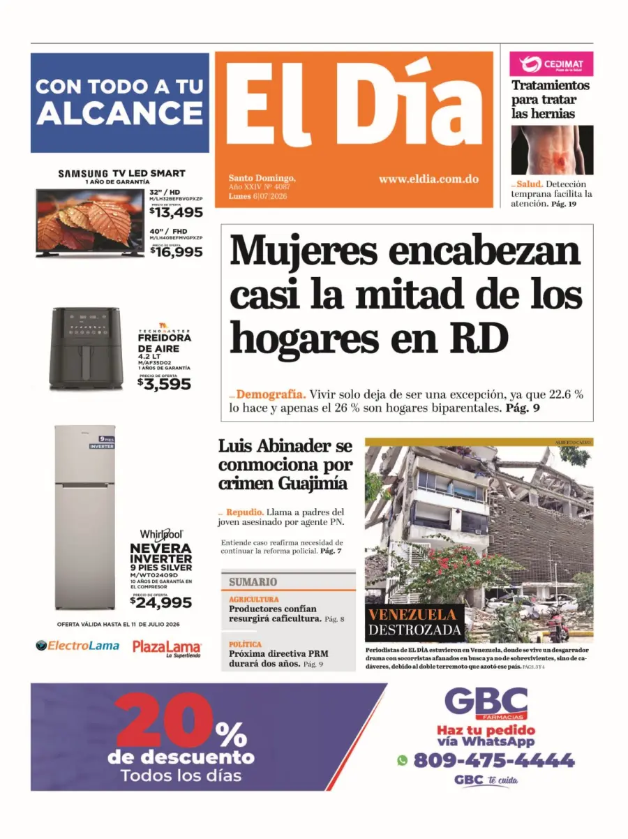 Portada edición impresa 06-07-2026