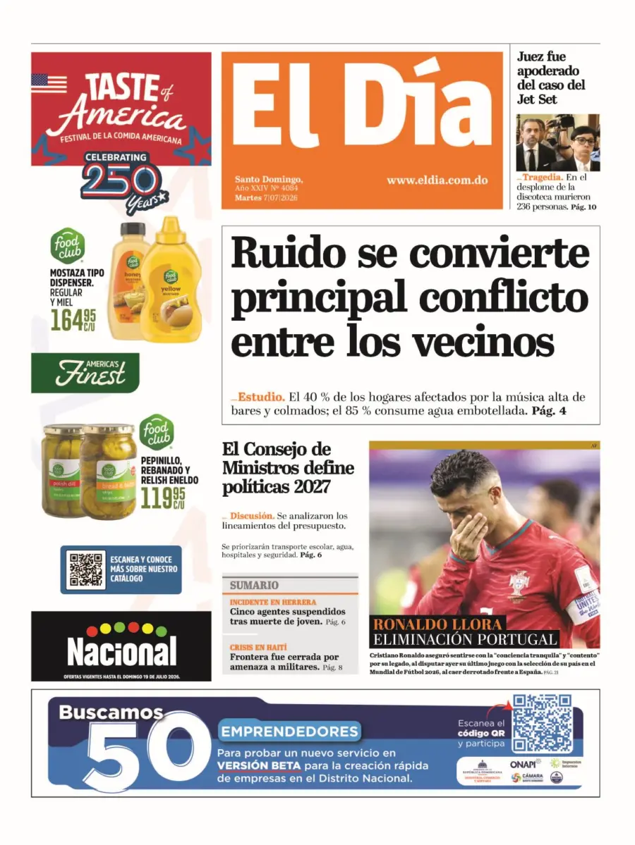 Portada impresa 07-07-2026