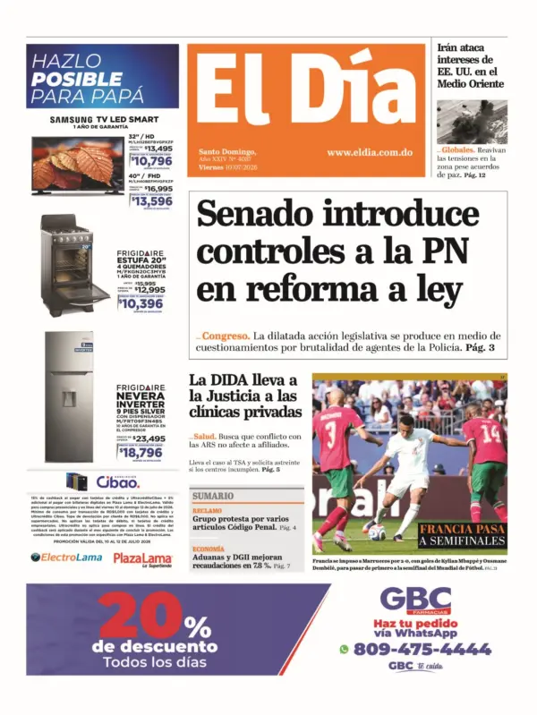 Portada impresa 10-07-2026