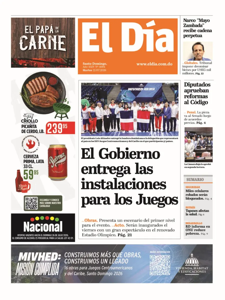 Portada impresa 21-07-2026