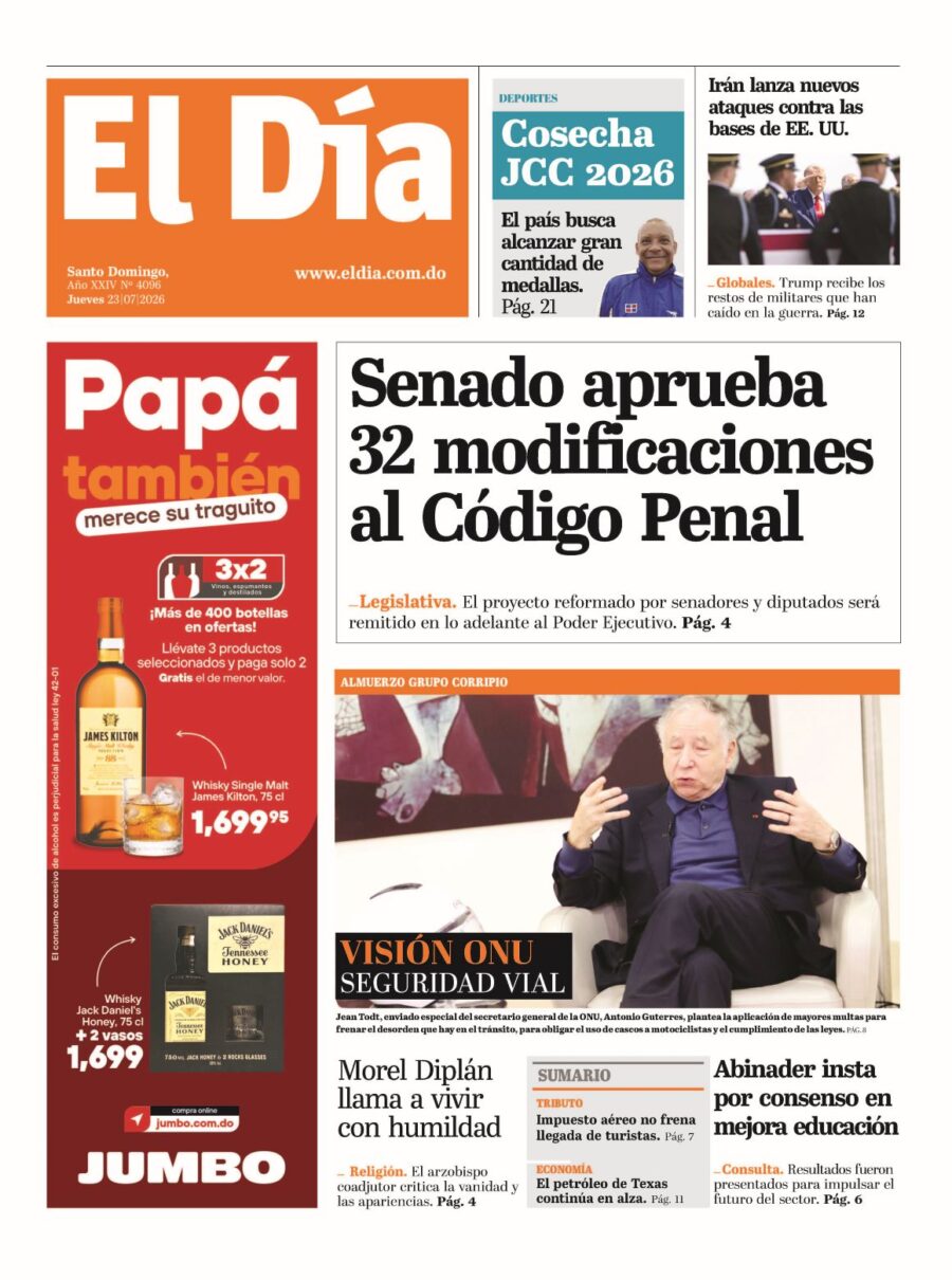 Portada impresa 23-07-2026