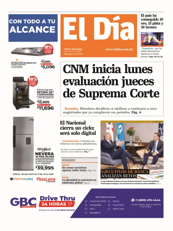 Portada impresa 31-07-2026