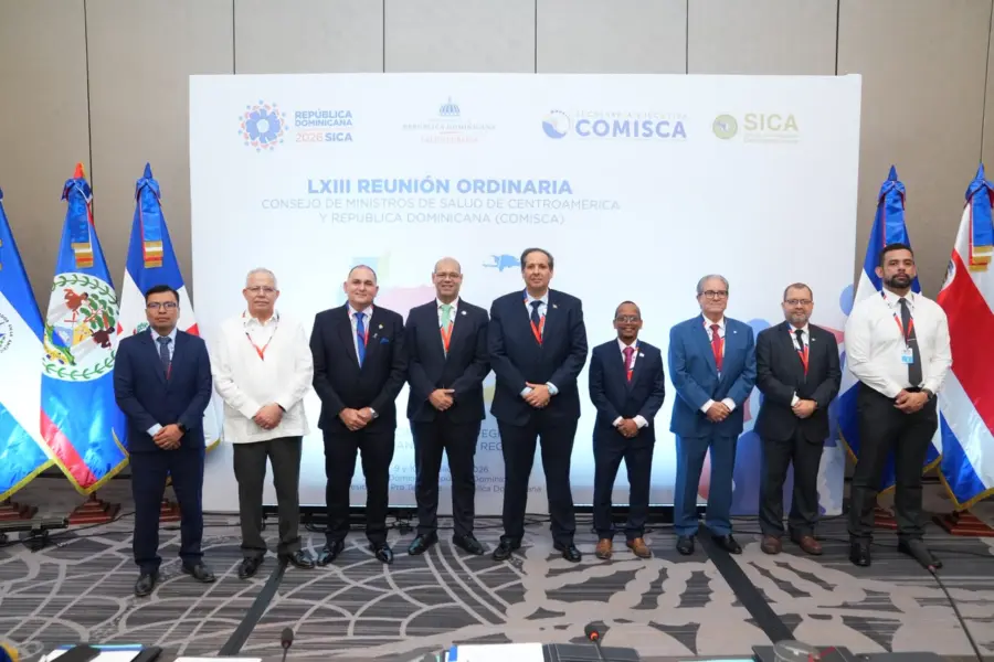 Reunión del Consejo de Ministros de Salud de Centroamérica y República Dominicana (COMISCA), encabezada por ministro de Salud Víctor Atallah. Fuente externa.