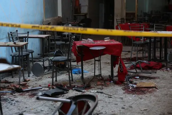 Escenario de la explosión registrada el 2 de julio en el centro de Damasco, una cafetería próxima al Palacio de Justicia. EFE