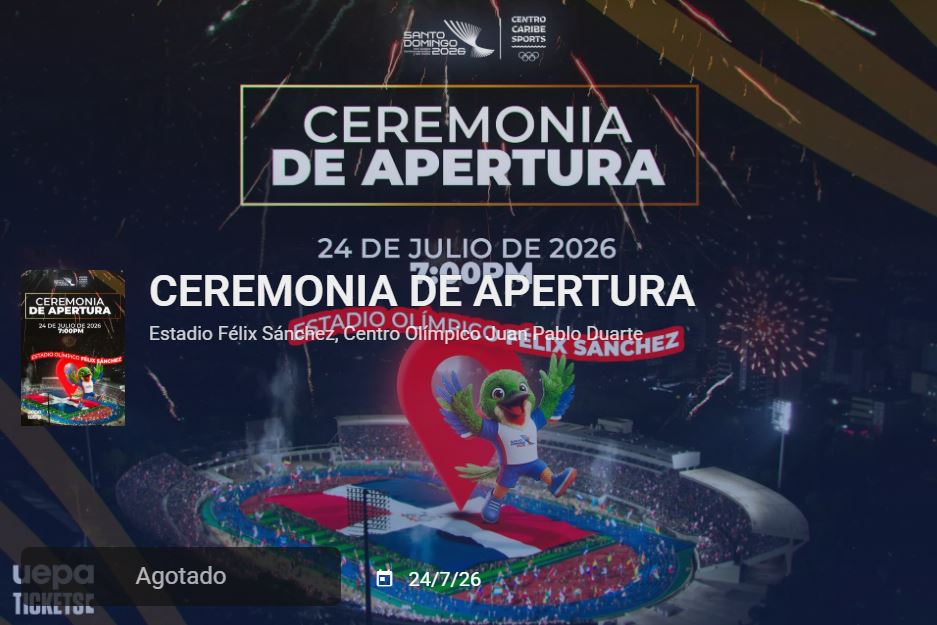 Santo Domingo 2026: se agotan boletas para ceremonia inaugural