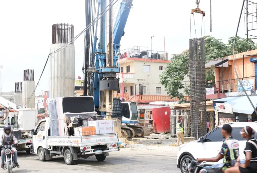 Trabajos de ampliación del metro de Villa Mella