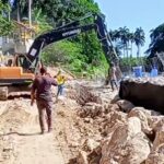 Avanza construcción muros de gaviones en Sabaneta de Yásica para evitar inundaciones y proteger sectores