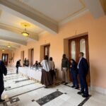Funcionarios llegan al Palacio Nacional para reunión del Consejo de Gobierno