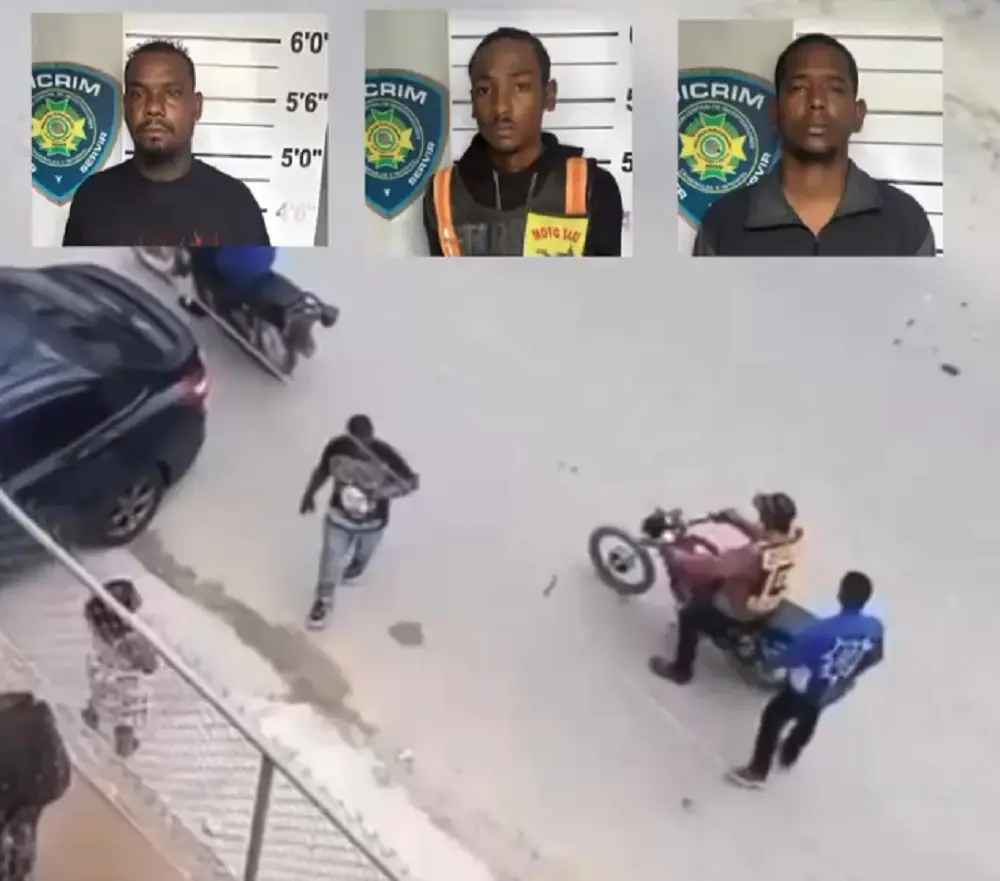 Policía apresa a tres hombres que agredieron a una mujer y su vehículo en La Ciénaga