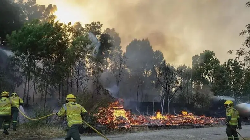 Francia moviliza 200 bomberos para combatir incendio forestal en el sur. EFE