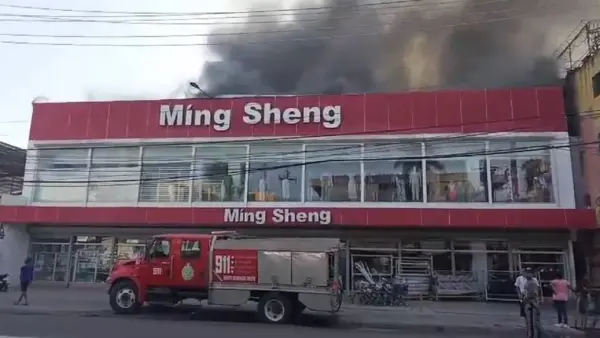 fuego en tienda