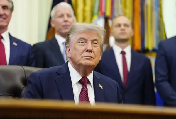 El presidente de EE.UU., Donald Trump, el 24 de julio de 2026 durante un anuncio sobre innovación nuclear estadounidense en el Despacho Oval de la Casa Blanca en Washington (EE.UU.).