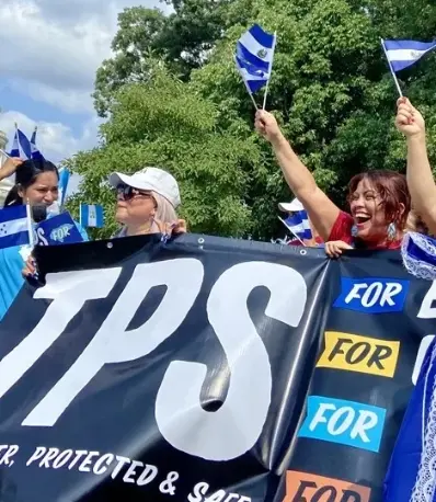 Protesta de familias centroamericanas.