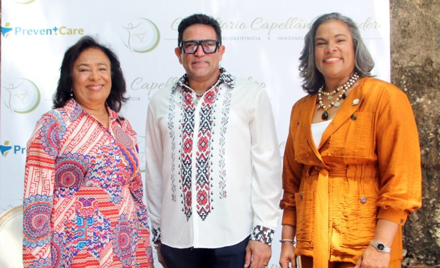 Minerva Cordero, Olivio Capellán y Lenny Capellán.