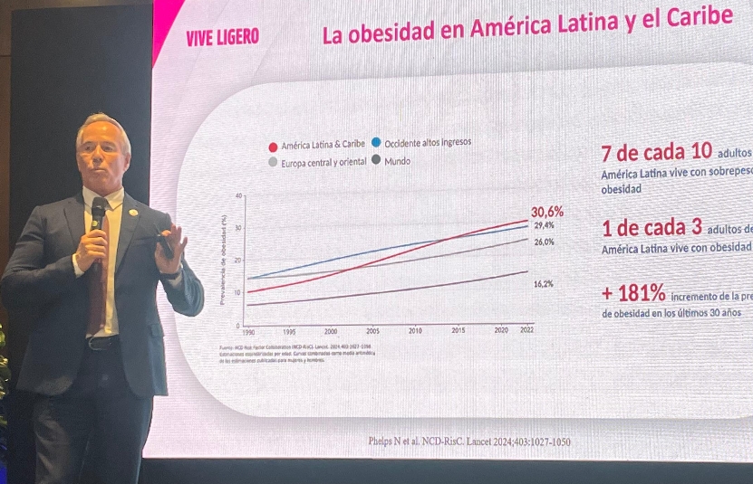 Rodrigo Alonso explica los riesgos ocasionados por   obesidad.