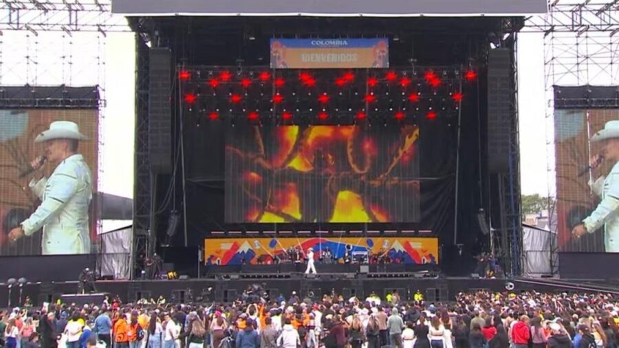 El concierto en Bogotá por el terremoto/Fuente externa