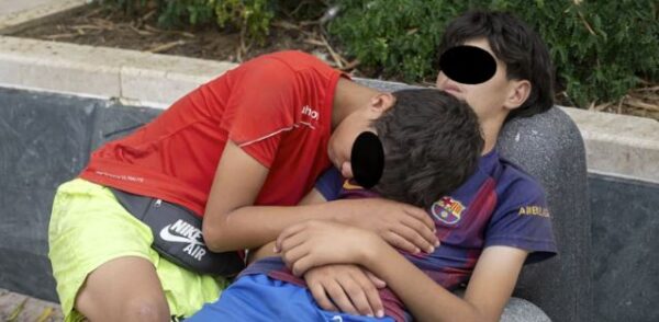 Centenares de niños marroquíes