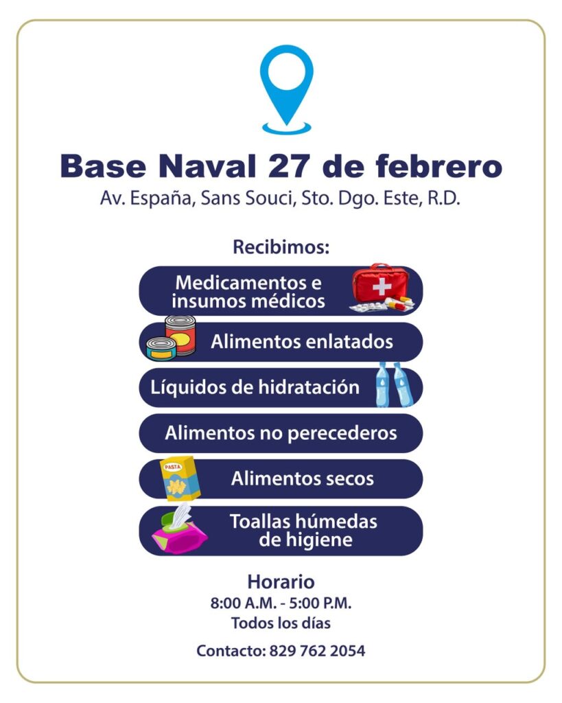 Habilitan la base naval de Sans Soucí para enviar ayuda humanitaria a los damnificados del terremoto en Colombia