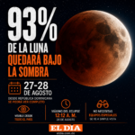 República Dominicana podrá ver un eclipse lunar que cubrirá el 93% de la luna