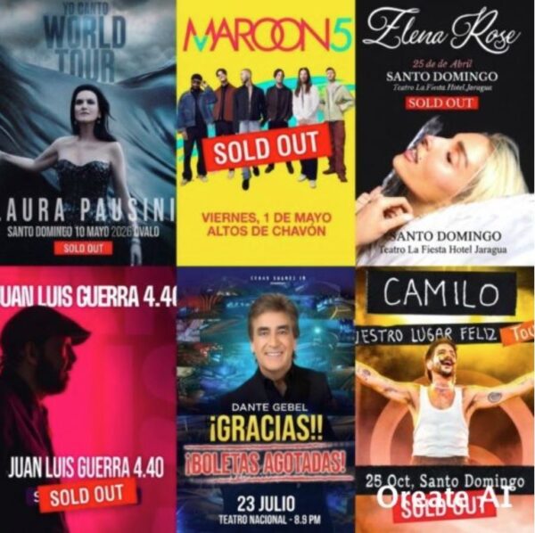 Conciertos sold out 2026/Fuente externa