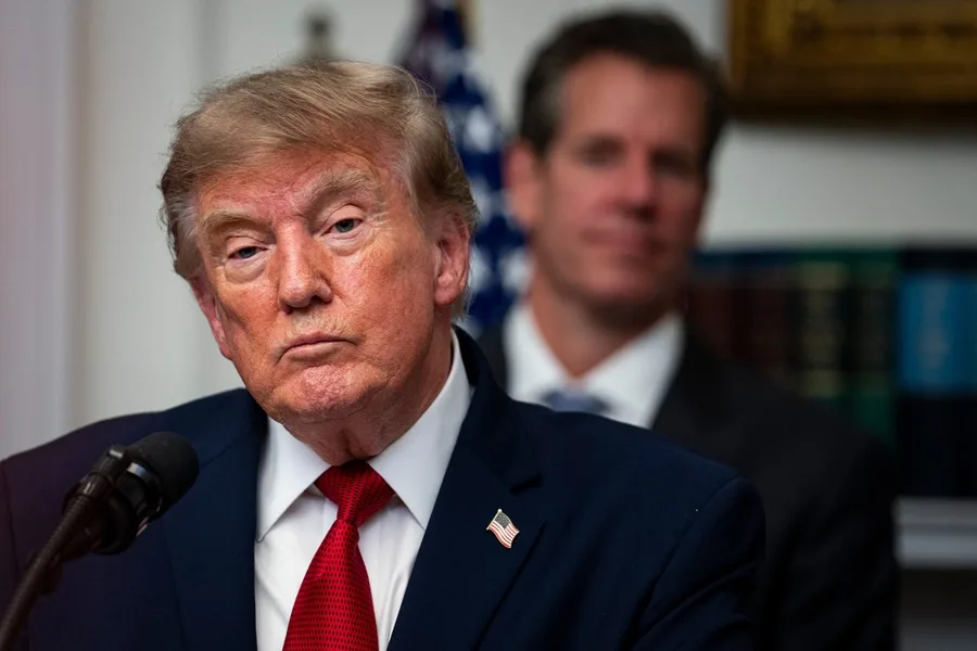 Fotografía del presidente de Estados Unidos, Donald Trump, en la Casa Blanca este miércoles, en Washington (EE.UU.).