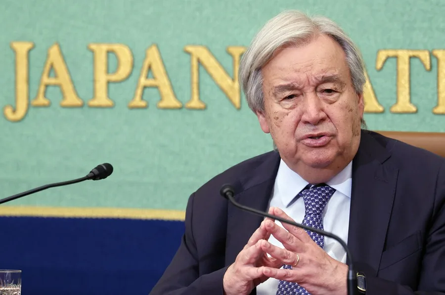 Fotografía de archivo del secretario general de la ONU, António Guterres, en Tokio (Japón).
