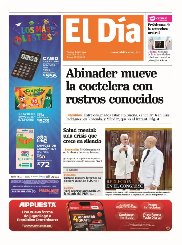 Portada impresa 17-08-2026