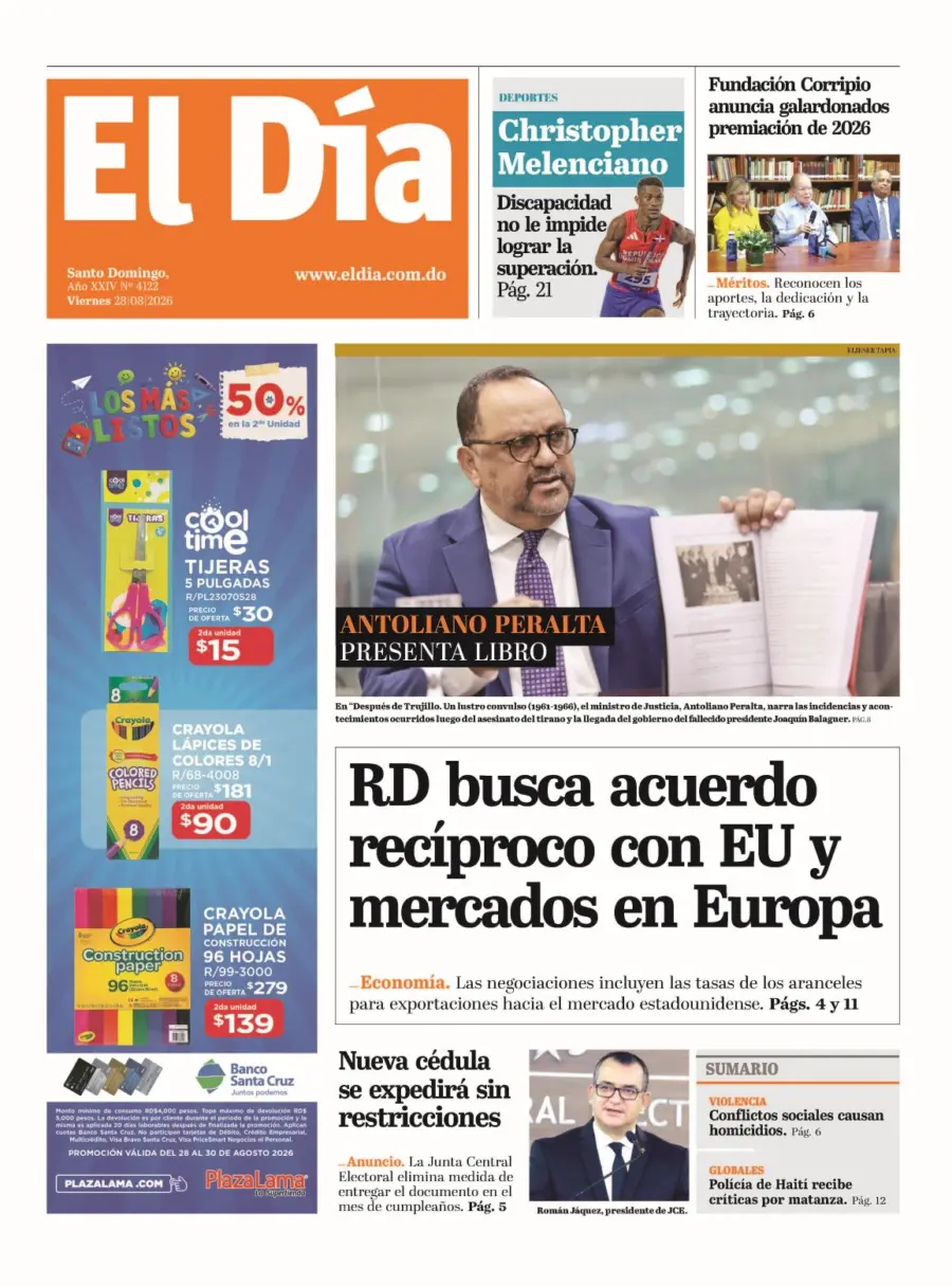 Portada impresa 28-08-2026